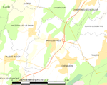 Map commune FR insee code 25593